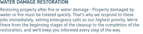 Water Damage Restoration